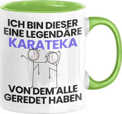 Produktbild von Karateka Geschenk Tasse Lustige Geschenkidee Geburtstag für Karateka Ich Bin Dieser Legendäre Karateka Von Dem Alle Geredet Haben Kaffee-Becher (Grün)