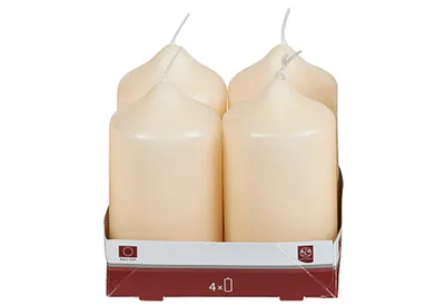 Produktbild von Stumpenkerze 9xØ5 cm cr4 Pack 6 Stück Verkaufseinheit 419226 4009207432146