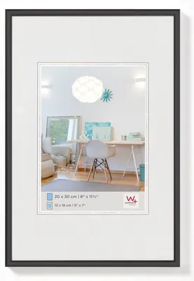Walther New Lifestyle Bilderrahmen 10x15 cm Schwarz - Kunststoffrahmen - KV015B