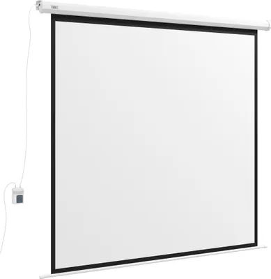 Produktbild von Beamer-Leinwand, 1:1 Format, Fernbedienung, 172 x 172 cm (96 Zoll), Weiß