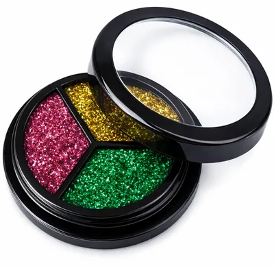Produktbild von Jofrika Trio Glitter Make-up Farbe: gold-grün-pink