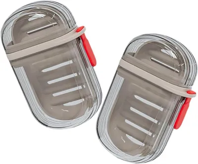 Obrázok produktu pre Plastová miska na umývanie šalátu s vekom, 3 litre, 22,5 x 15 cm, biela/zelená