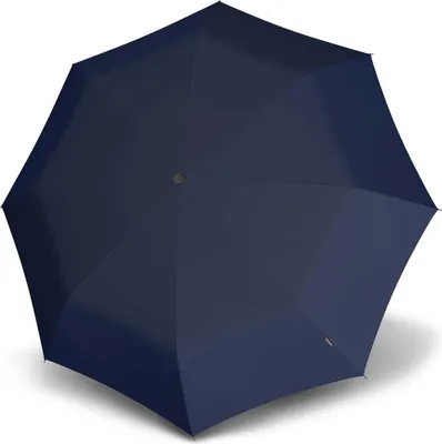 Produktbild von Knirps Taschenregenschirm Regenschirm C.241 Chrome Matt Duomatic Navy dunkelblau
