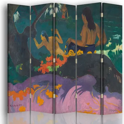 Produktbild von Paravent - Raumteiler Fatata Te Miti - Paul Gauguin - Dekorativer Raumtrenner cm. 180x170 (5 x)