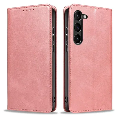 Produktbild von Handyhülle für Samsung Galaxy S23 Kunstleder Flip Cover Hülle Klapphülle Case Kartenfach Farbe: Rosa