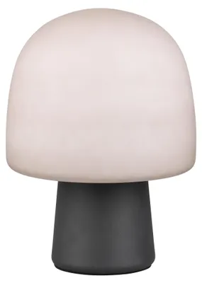 Produktbild von Tischlampe - H 27 cm - Schwarz - Taupe - Glas - Metall