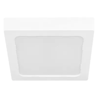 A white square LED panel light is shown from a slightly angled front view against a white background.