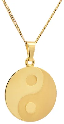 Produktbild von Anhänger Ying Yang   333-8 Karat Gold mit vergoldeter Silberkette 36cm