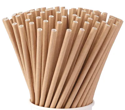 Produktbild von Papierstrohhalme 100 Stück - Dick & Stark, Biologisch abbaubar, für Heiß & Kalt
