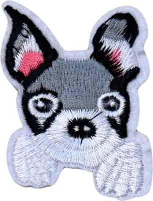 Produktbild von Schnauzer-Hund-Emblem zum Aufbügeln