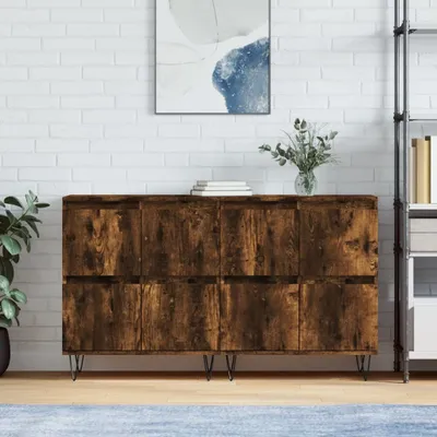Produktbild von vidaXL Sideboards 2 Stk. Räuchereiche Holzwerkstoff