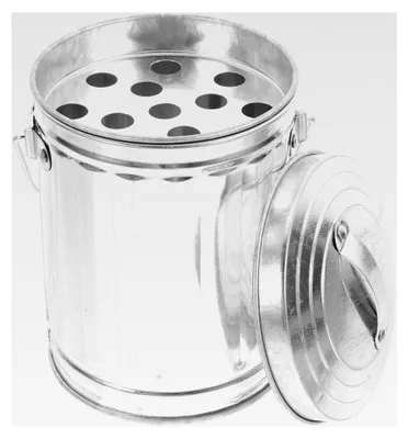 Produktbild von Mini-Mülleimer mit Deckel 11 x 7,8 x 7,8 cm Kompakter Metall-Abfalleimer für Küche, Büro, Badezimmer