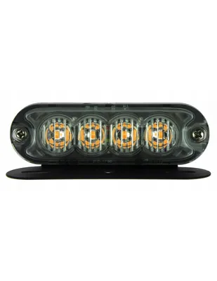 Obrázek produktu pro Výstražný ULTRASLIM strobo maják predátor, oranžový, 4 LEDx3W, 12-24V, ECE R65