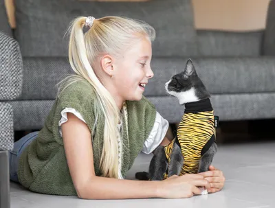Produktbild von Suitical Herstel Shirt Katze Tiger Aufdruck S