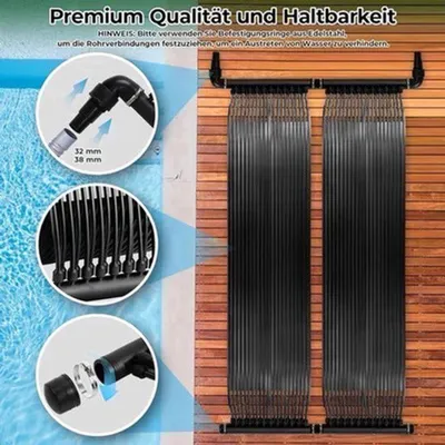 Imagen del producto de Panel solar para calentamiento de piscinas, de 500x75 cm, con colector de polietileno resistente a la intemperie