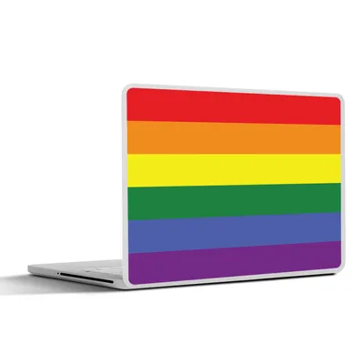 Produktbild von MuchoWow® Laptop Aufkleber Sticker Cover Regenbogenflagge - Stolzflagge - Liebe 25x18 cm - Laptop-Deko