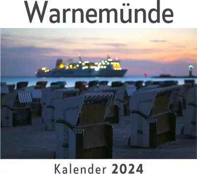 Produktbild von Warnemünde (Wandkalender 2024, Kalender DIN A4 quer, Monatskalender im Querformat mit Kalendarium, Das perfekte Geschenk)
