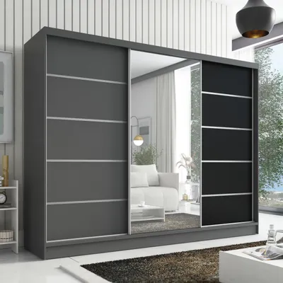 Produktbild von Schwebetürenschrank AURELIA 1 Schwebetürenschrank AURELIA 2 200 cm mit Spiegel, 3 Türen, 3 Schubladen
