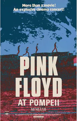 Image de Pink Floyd - "Live In Pompeii" Poster, tissu RO15341 (taille unique) (bleu/rose)
