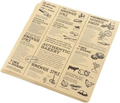 Produktbild von 100 Stk Dickes Burger Papier - 25 x 25 cm Butterbrotpapier Wachspapier für Lebensmittel in Backpapier Zeitungsoptik, Zeitung Backpapier, Öl- und Wasserfest für Burger, Sandwiches und Food Basket.