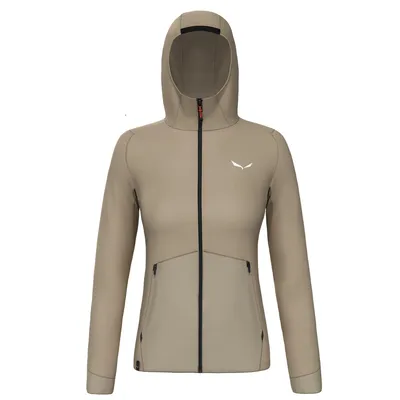 Image de Veste à capuche Puez Merino Durastretch pour femme - Salewa, couleur : 7180-quicksand, taille : 42