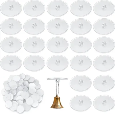 Produktbild von 60 Stück Deckenhaken selbstklebend, Wandhaken ohne Bohren, transparente Klebehaken für Küche, Bad, Wand, Tür, Decke zum Aufhängen