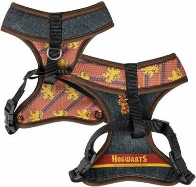 Zdjęcie produktu dla Szelki Premium dla psów Harry Potter - Rozmiar XXS/XS - Żółto-czerwone - Bezstresowe i regulowane szelki treningowe - 100% poliester - Oryginalny produkt, opracowany w Hiszpanii