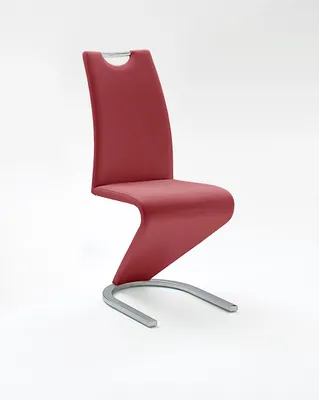 Produktbild von Esszimmerstühle Freischwinger Amado mit Griffloch Kunstleder bordeaux