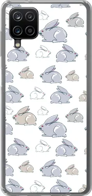 Produktbild von MuchoWow® Handyhülle Schutzhülle Hülle für Telefoonhoesje Samsung Galaxy A12 Muster - Kaninchen - Ohr - Jungen - Mädchen - Kinder - Kind Silikon Softcase Handy Hülle - Bild