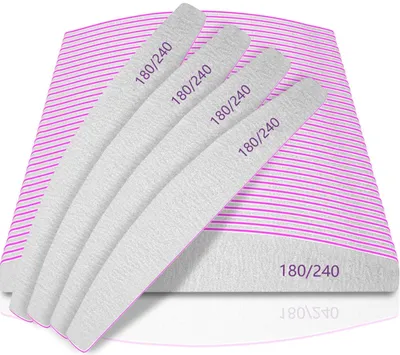 Image de Kit de limes à ongles 180/240 - 25 pièces pour manucure et pédicure