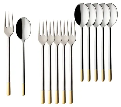 Produktbild von Villeroy & Boch Ella teilvergoldet Kaffeebesteck Bundle 12-teilig