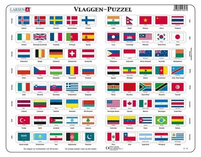 Image de puzzle Drapeaux Junior carton 80 pièces