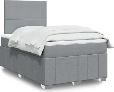 Produktbild von Eleganten-Stil Boxspringbett mit Matratze Hellgrau 120x200 cm Stoff,84,78 Kg cloris5050568