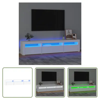 Produktbild von The Living Store TV-Schrank mit LED-Leuchten Weiß 195x35x40 cm