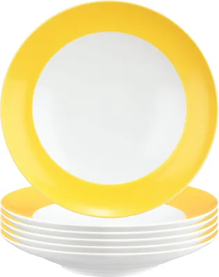 Produktbild von Seltmann Weiden Liberty Pure Colors Suppenteller ø 23,5 cm 6er Set - Yellow Glow