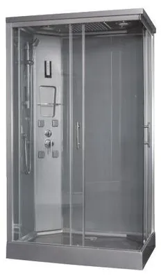 Produktbild von ONDEE ZEN – SERY Hydromassage-Duschkabine – Schiebetür – Verchromt – 120 x 80 cm