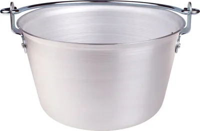 Polentatopf Aluminium 3 mm, Bügelgriff, Ø 22 cm, 3,5 l, Silber