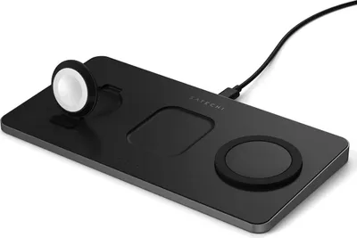 Produktbild von Satechi Trio Wireless Charging Pad, Schwarz