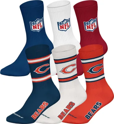 Produktbild von NFL Uni Socken, 6er Pack - NFL Teams, 6Pack Crew Socks, Football, Logo, Baumwollmischung Chicago Bears/Mix 39-42