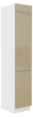 Produktbild von Küchen Hochschrank 40 Lara Cappuccino Hochglanz Küchenzeile Küchenblock Küche