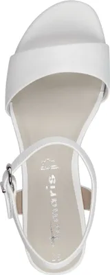 Produktbild von Tamaris Damen Sandalette Leder Sandale Klettverschluss 1-28250-42, Größe:39 EU, Farbe:Weiß
