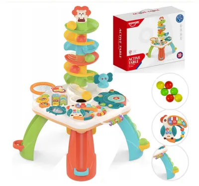 Produktbild von Lebula – interaktiver, multifunktionaler Lern-Tisch mit 2-in-1-Kugelbahn und Musiktafel
