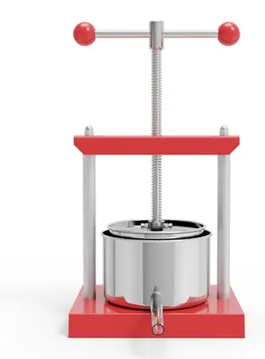 Handpresse 2L Edelstahl für Saft, Wein, Olivenöl