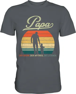 Produktbild von Papa Sohn Vatertag Geschenk Vater T-Shirt – Dark Grey / L