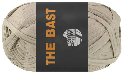 Produktbild von Lana Grossa THE BAST Papierbast aus natürlicher Holzzellulose - ideal für Dekoartikel & Taschen Farbe 014 - Hellgrau
