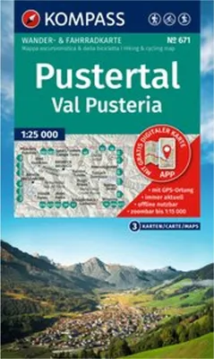 Produktbild von KOMPASS Wanderkarten-Set 671 Pustertal / Val Pusteria (3 Karten) 1:25.000