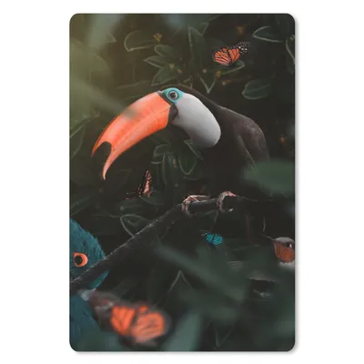 Produktbild von MuchoWow® Mauspad Mousepad Tukan - Vogel - Schmetterling 40x60 cm - Mousepads - Maus Mat - Pad - Mausunterlage - Schreibtisch Accesoire