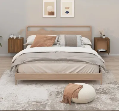 Produktbild von vidaXL Wand-Nachttische 2 Stk. Braun Eichen-Optik 50x30x47 cm