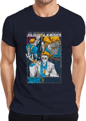 Zdjęcie produktu dla Koszulka męska Jujutsu Kaisen Kento Nanami Suit Glasses Anime Manga Gift, granatowy, L