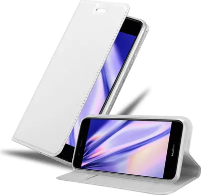 Produktbild von Cadorabo Handyhülle für Huawei NOVA 2 Schutz Hülle in Silber Cover Etui Book Case Booklet